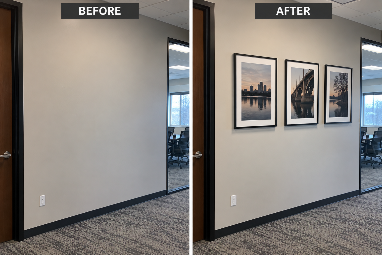 Office Picture Hanging