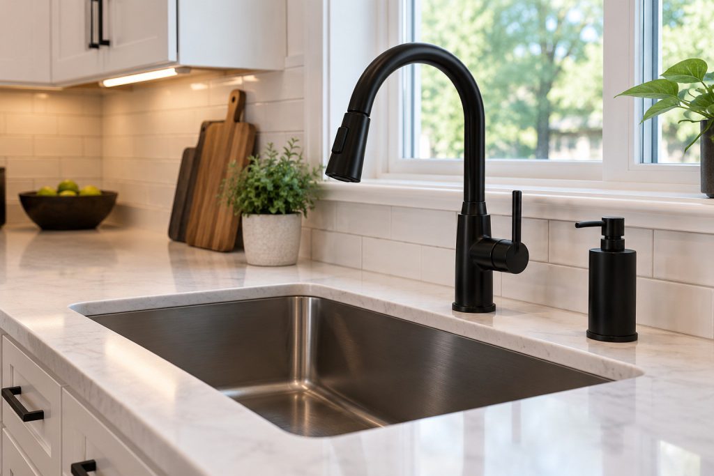 Kitchen faucet installation